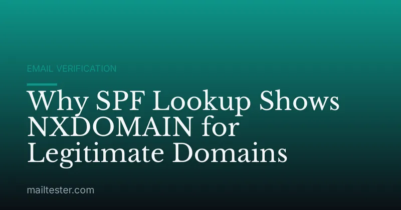 Why SPF Lookup Shows NXDOMAIN for Legitimate Domains