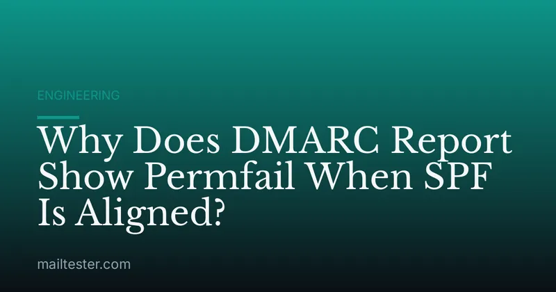 Why Does DMARC Report Show Permfail When SPF Is Aligned?