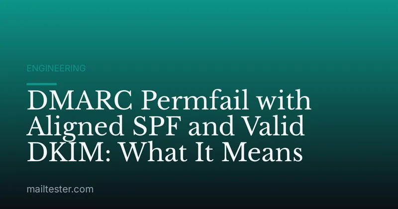 DMARC Permfail with Aligned SPF and Valid DKIM: What It Means