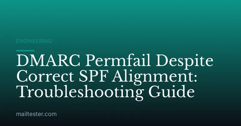 DMARC Permfail Despite Correct SPF Alignment: Troubleshooting Guide