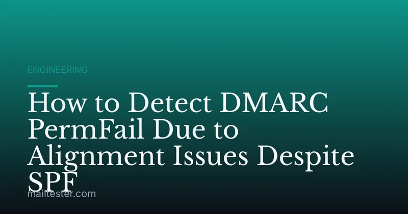 How to Detect DMARC PermFail Due to Alignment Issues Despite SPF