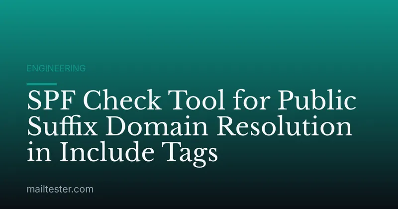 SPF Check Tool for Public Suffix Domain Resolution in Include Tags