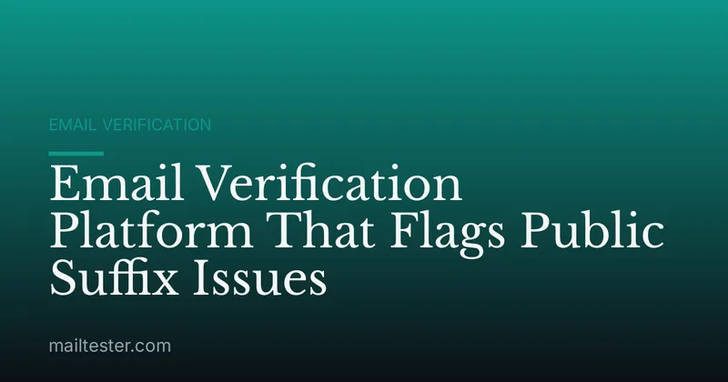 Email Verification Platform That Flags Public Suffix Issues