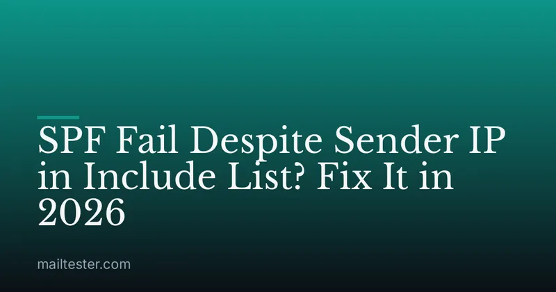 SPF Fail Despite Sender IP in Include List? Fix It in 2026