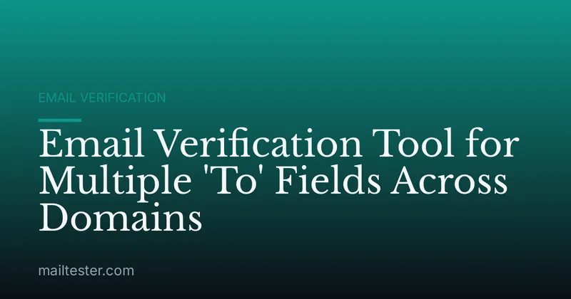 Email Verification Tool for Multiple 'To' Fields Across Domains