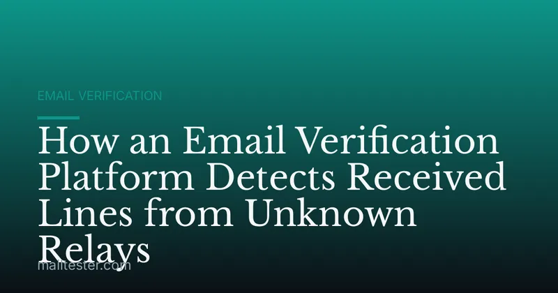 How an Email Verification Platform Detects Received Lines from Unknown Relays