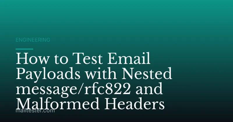 How to Test Email Payloads with Nested message/rfc822 and Malformed Headers