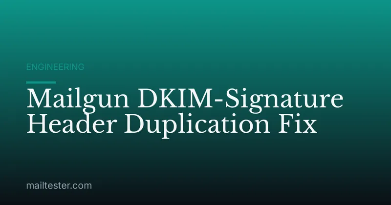 Mailgun DKIM-Signature Header Duplication Fix