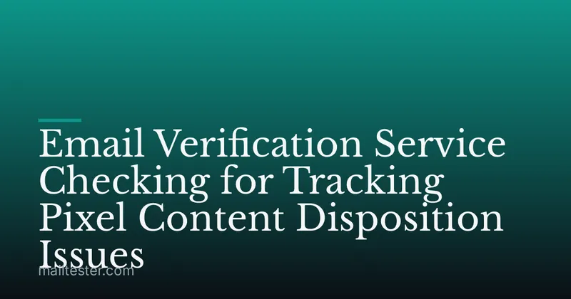 Email Verification Service Checking for Tracking Pixel Content Disposition Issues