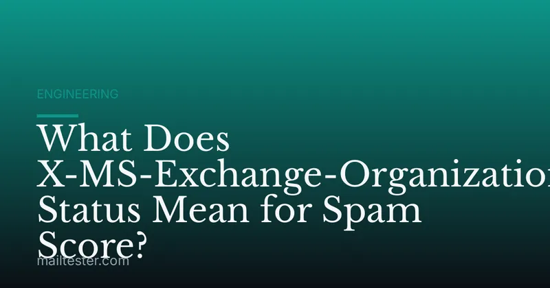 What Does X-MS-Exchange-Organization-Spam-Test Status Mean for Spam Score?