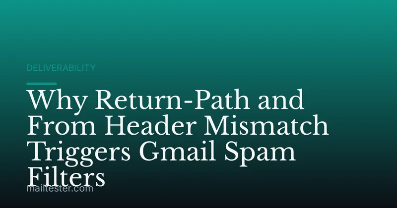 Why Return-Path and From Header Mismatch Triggers Gmail Spam Filters