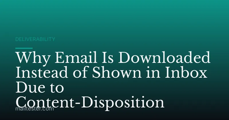 Why Email Is Downloaded Instead of Shown in Inbox Due to Content-Disposition