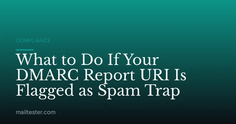 What to Do If Your DMARC Report URI Is Flagged as Spam Trap