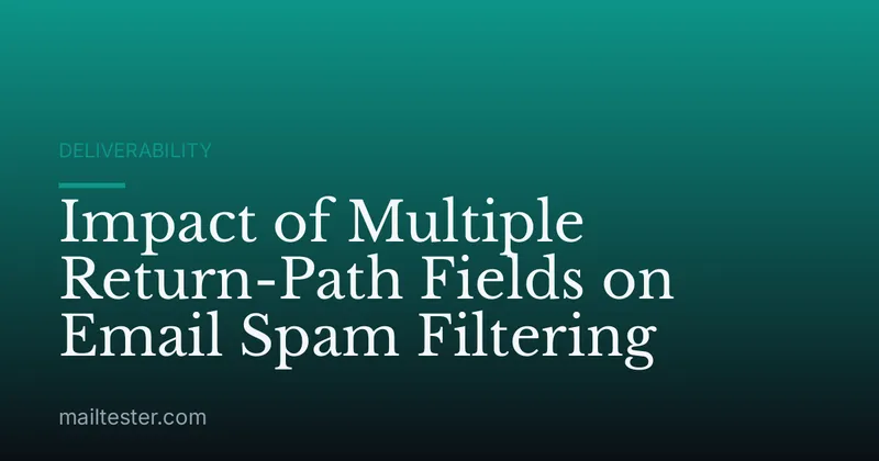 Impact of Multiple Return-Path Fields on Email Spam Filtering