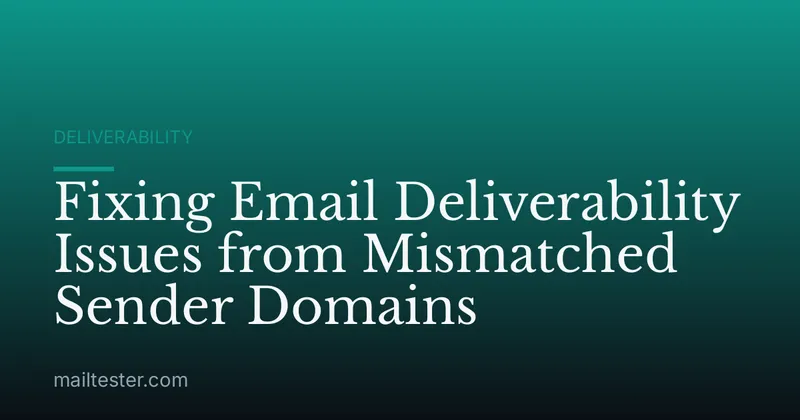 Fixing Email Deliverability Issues from Mismatched Sender Domains