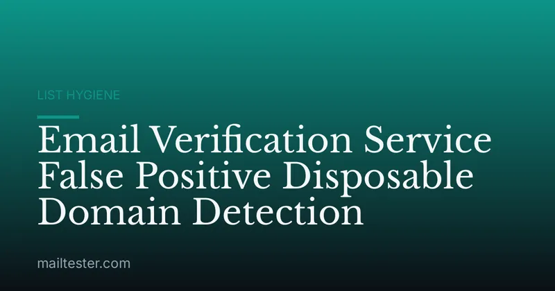 Email Verification Service False Positive Disposable Domain Detection