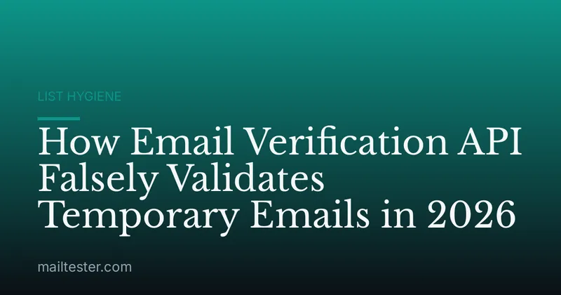 How Email Verification API Falsely Validates Temporary Emails in 2026
