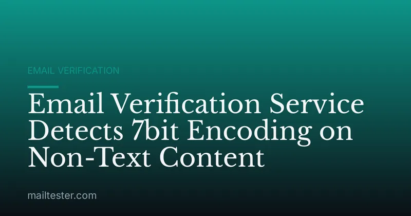 Email Verification Service Detects 7bit Encoding on Non-Text Content
