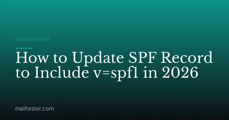 How to Update SPF Record to Include v=spf1 in 2026
