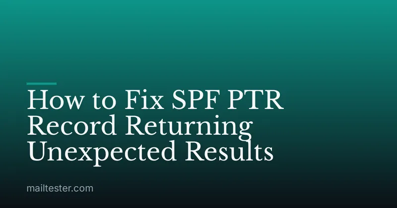 How to Fix SPF PTR Record Returning Unexpected Results