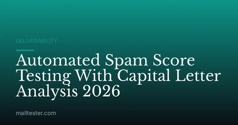 Automated Spam Score Testing With Capital Letter Analysis 2026