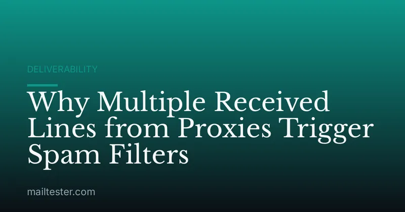 Why Multiple Received Lines from Proxies Trigger Spam Filters