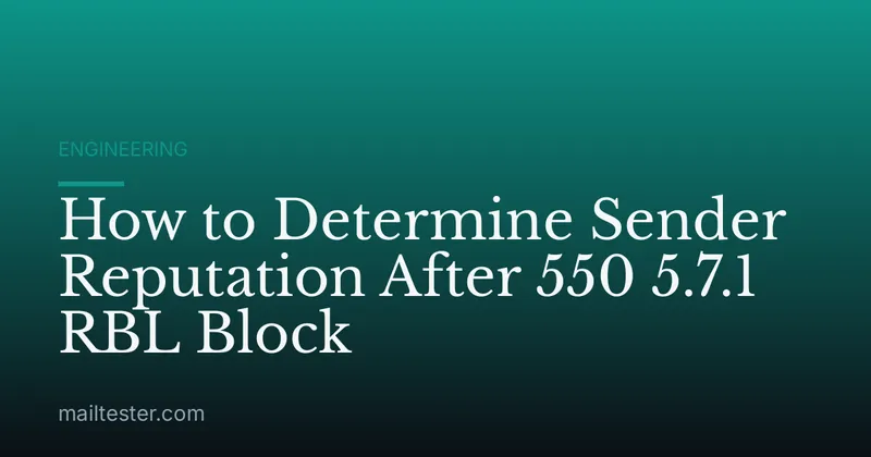 How to Determine Sender Reputation After 550 5.7.1 RBL Block