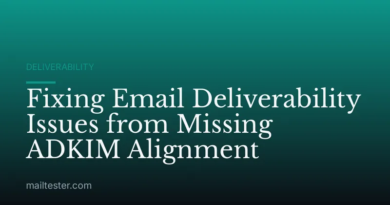 Fixing Email Deliverability Issues from Missing ADKIM Alignment