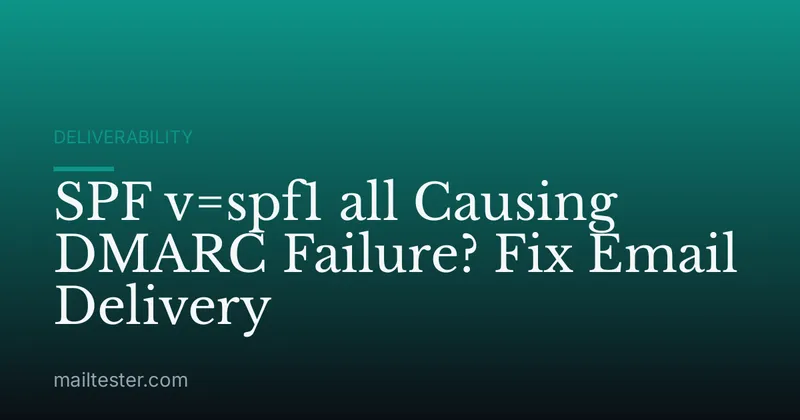 SPF v=spf1 all Causing DMARC Failure? Fix Email Delivery