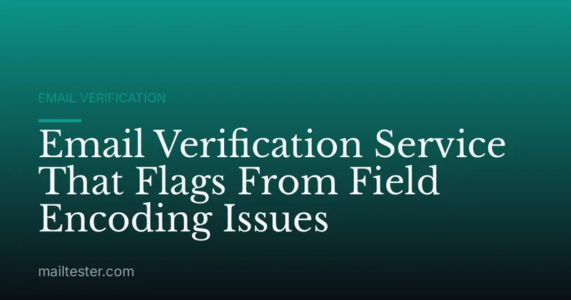 Email Verification Service That Flags From Field Encoding Issues