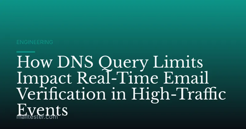 How DNS Query Limits Impact Real-Time Email Verification in High-Traffic Events