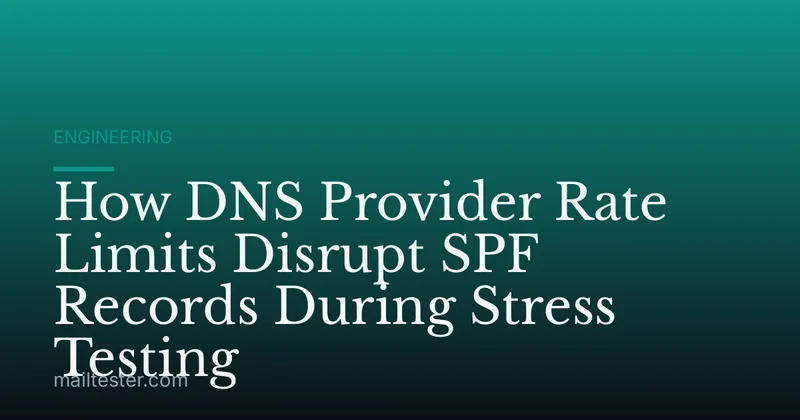 How DNS Provider Rate Limits Disrupt SPF Records During Stress Testing