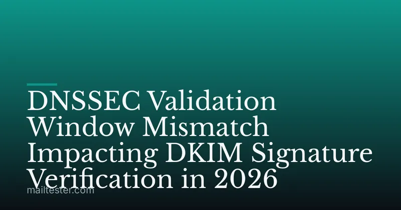 DNSSEC Validation Window Mismatch Impacting DKIM Signature Verification in 2026