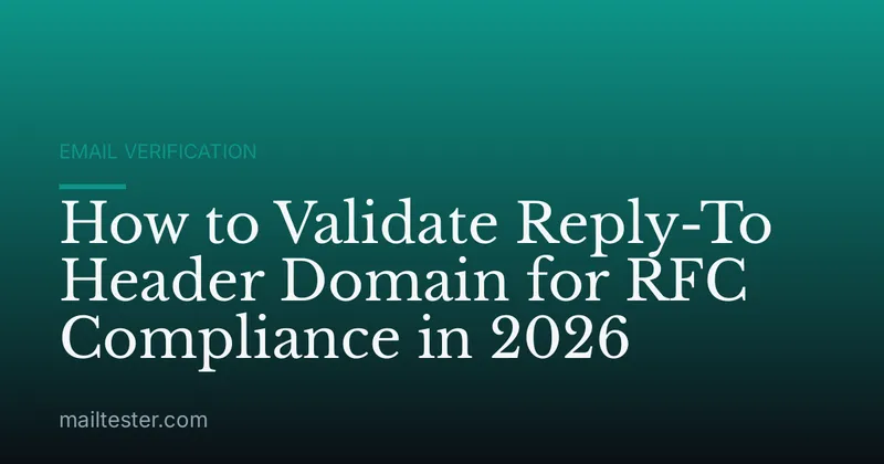 How to Validate Reply-To Header Domain for RFC Compliance in 2026