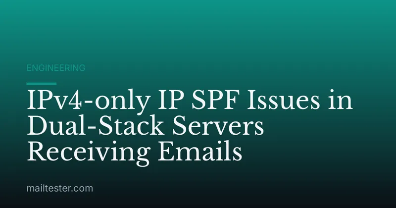 IPv4-only IP SPF Issues in Dual-Stack Servers Receiving Emails