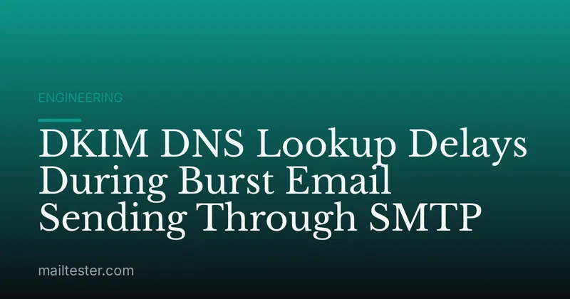 DKIM DNS Lookup Delays During Burst Email Sending Through SMTP
