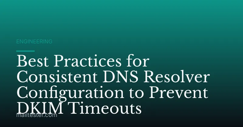 Best Practices for Consistent DNS Resolver Configuration to Prevent DKIM Timeouts