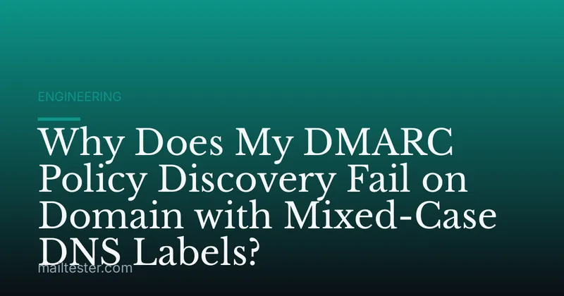 Why Does My DMARC Policy Discovery Fail on Domain with Mixed-Case DNS Labels?