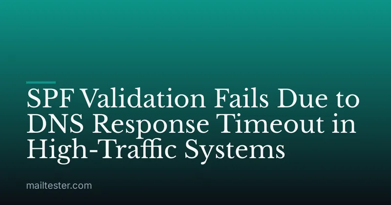 SPF Validation Fails Due to DNS Response Timeout in High-Traffic Systems