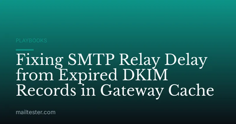 Fixing SMTP Relay Delay from Expired DKIM Records in Gateway Cache