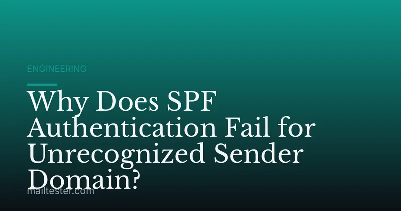 Why Does SPF Authentication Fail for Unrecognized Sender Domain?