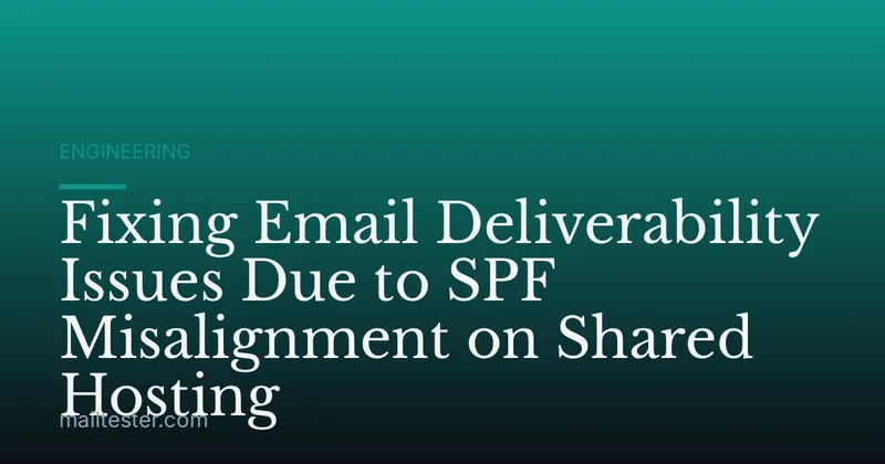 Fixing Email Deliverability Issues Due to SPF Misalignment on Shared Hosting