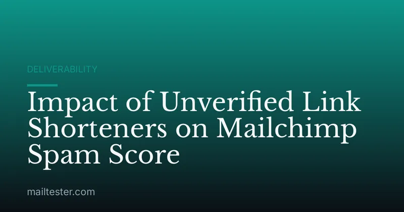 Impact of Unverified Link Shorteners on Mailchimp Spam Score