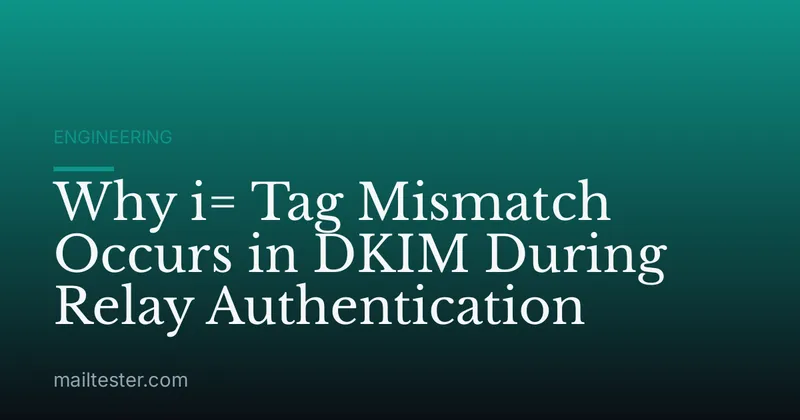 Why i= Tag Mismatch Occurs in DKIM During Relay Authentication