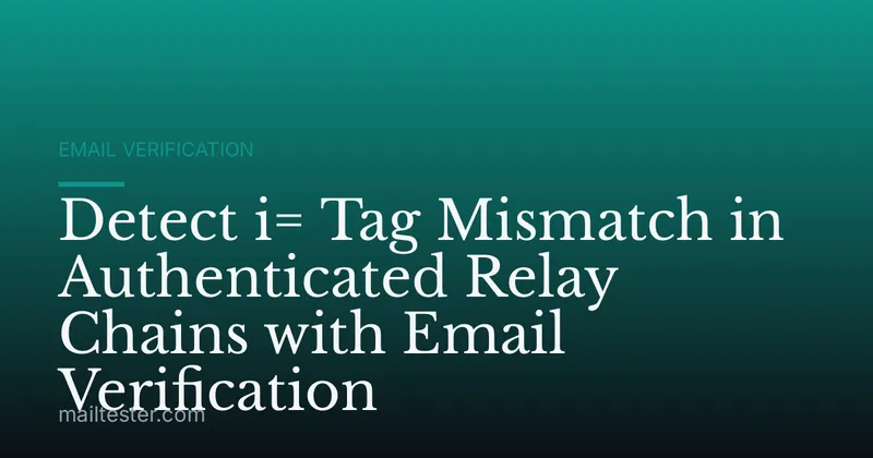 Detect i= Tag Mismatch in Authenticated Relay Chains with Email Verification