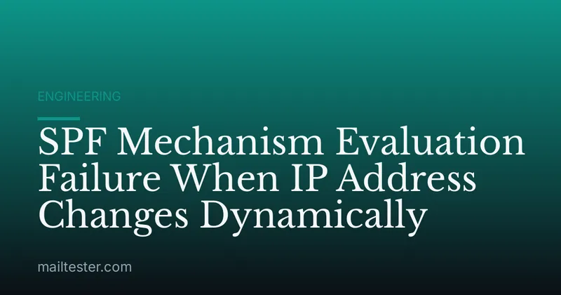 SPF Mechanism Evaluation Failure When IP Address Changes Dynamically