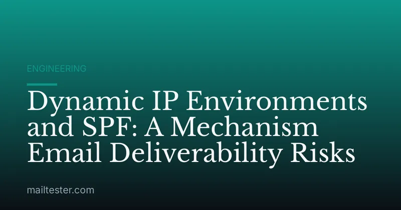Dynamic IP Environments and SPF: A Mechanism Email Deliverability Risks