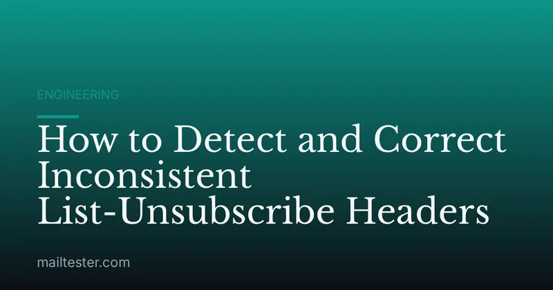 How to Detect and Correct Inconsistent List-Unsubscribe Headers