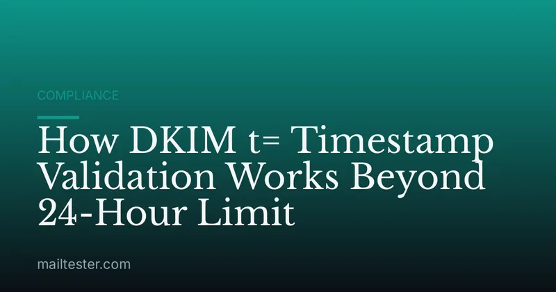 How DKIM t= Timestamp Validation Works Beyond 24-Hour Limit