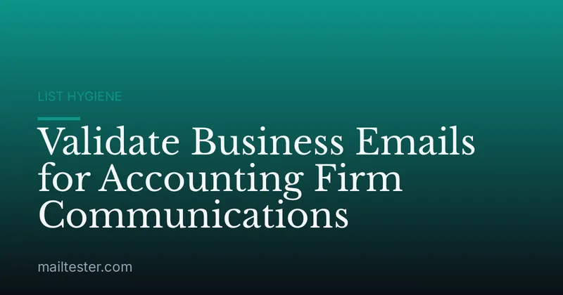 Validate Business Emails for Accounting Firm Communications